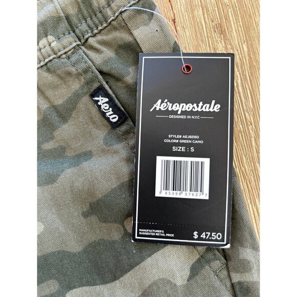 Aeropostale Camouflage Jogger Pants Mens Small Drawstring Green NEW - Picture 5 of 5